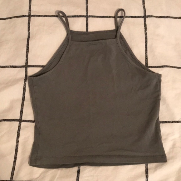 Charcoal grey halter top. - Picture 2 of 2
